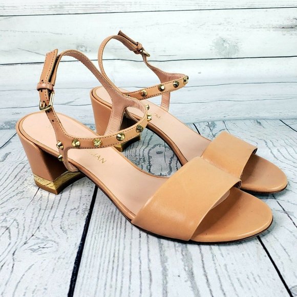 Stuart Weitzman Shoes - Stuart Weitzman Leather Studded My Gal Sandals 8